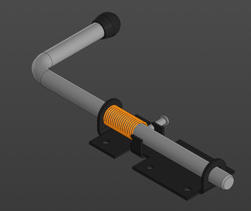 3D модель Задвижка гаражная ЗГ-200