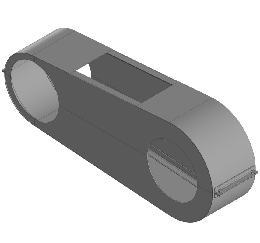 3D модель Кожух генератора 2ГВ тяговый агрегата ПЭ-2У(М)