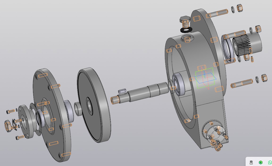 3D модель Разработка технологического процесса сборки редуктора одноступенчатого с передаточным числом 3,85
