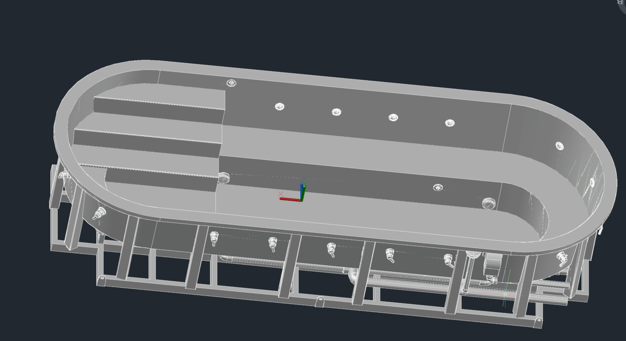 3D модель Спа-басейн с гидромассажем