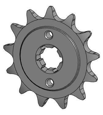 3D модель Звездочки приводные для мотоцикла Racer RC250CK-A Triumph