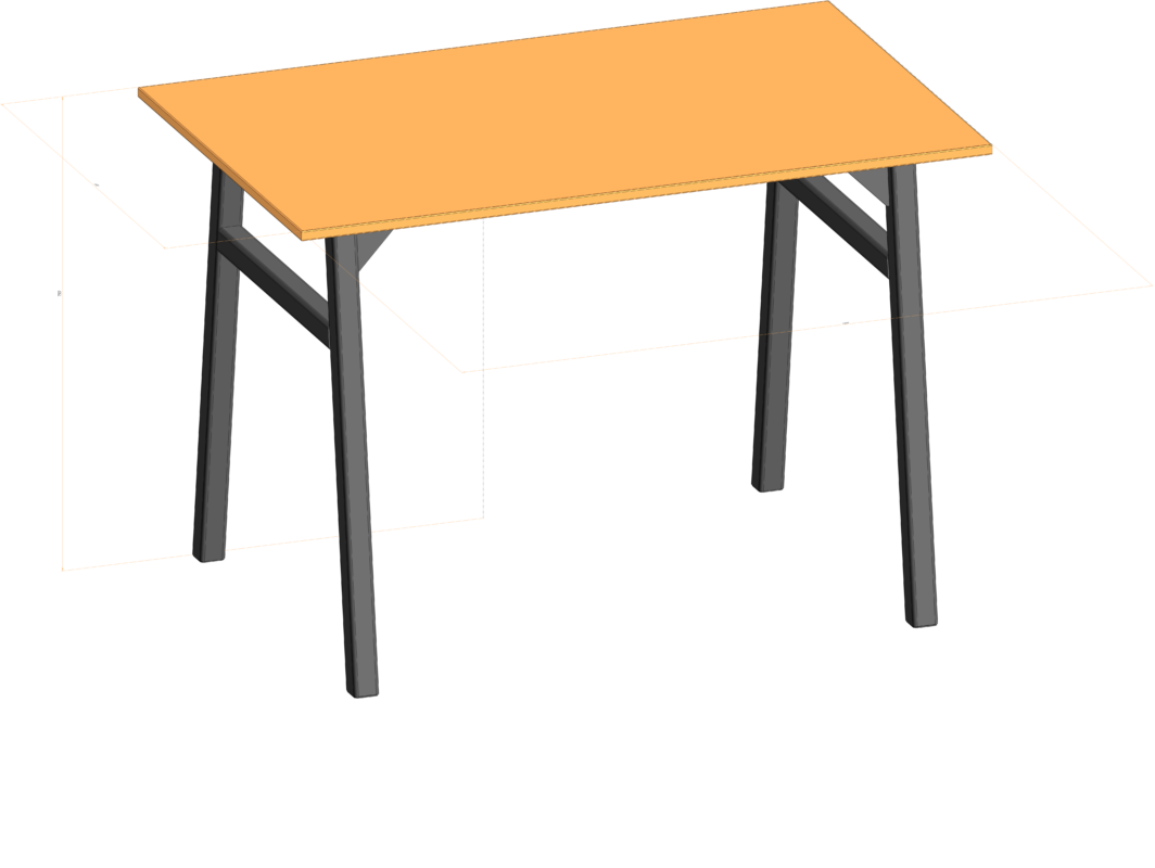 3D модель Стол бытовой(Лофт). Габарит ШхГхВ: 1100х690х750 мм