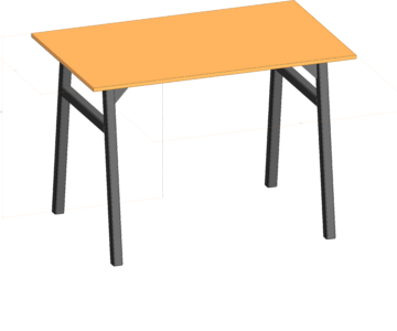 3D модель Стол бытовой(Лофт). Габарит ШхГхВ: 1100х690х750 мм