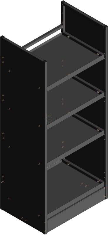 3D модель Торговый стеллаж 420х594,4х1400