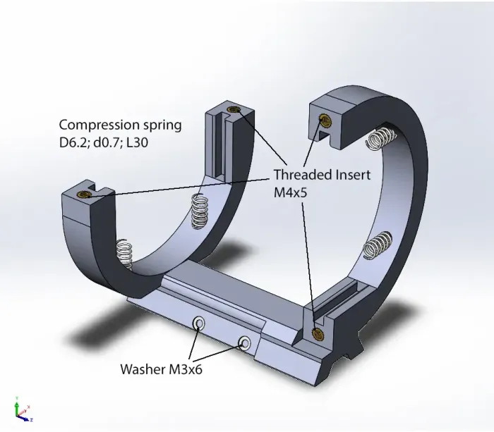 3D модель Крепёжные кольца с юстировкой XY для гида SVBONY SV106