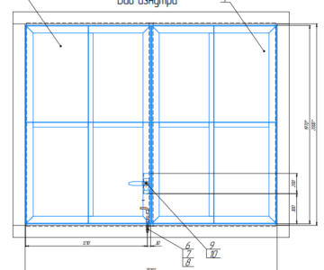 Чертеж Ворота стальные глухие В2000хШ2500