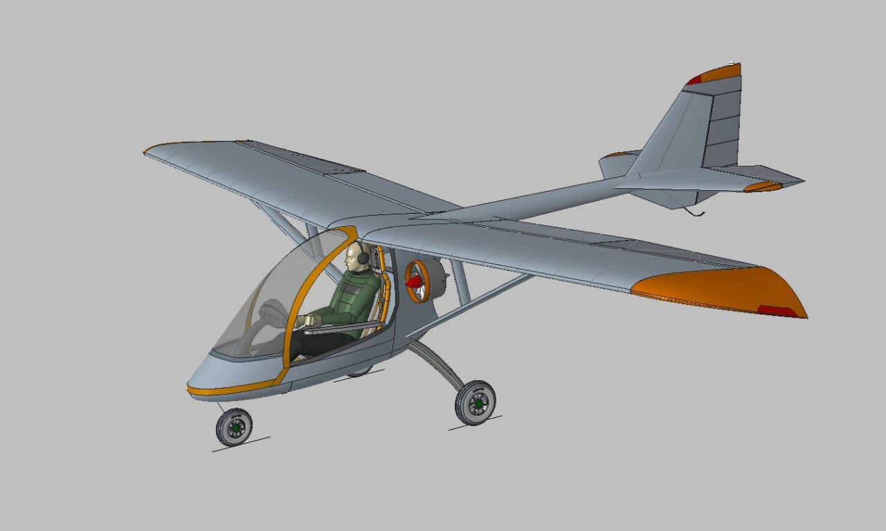 3D модель Самолет одноместый класса Ultralight