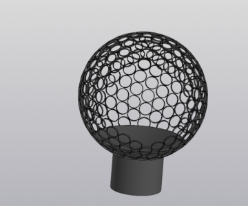 3D модель Костровая чаша из колец