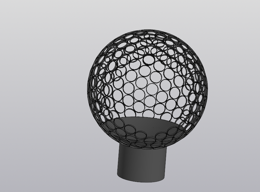 3D модель Костровая чаша из колец