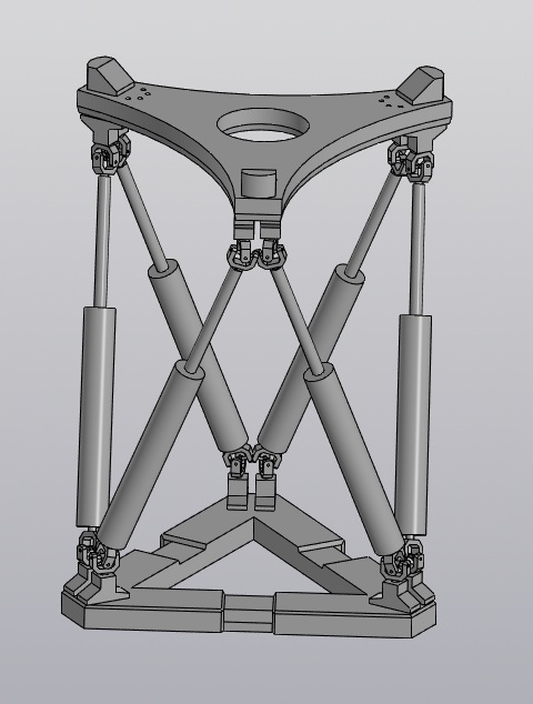 3D модель Подвижная платформа Гексапода
