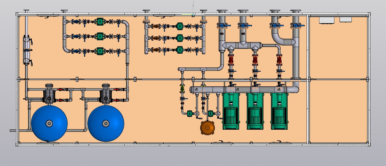 Чертеж Блочно модульная насосная станция