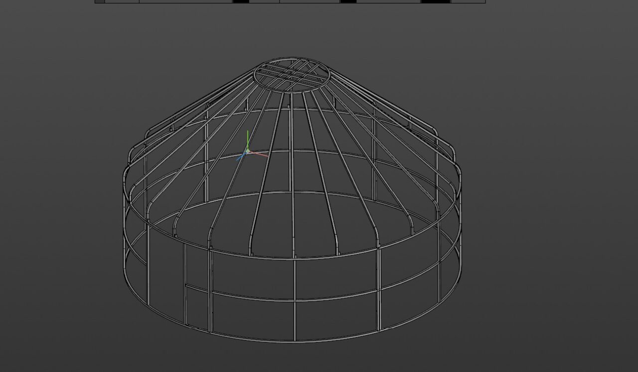 3D модель Юрта диаметр 5,5 метра