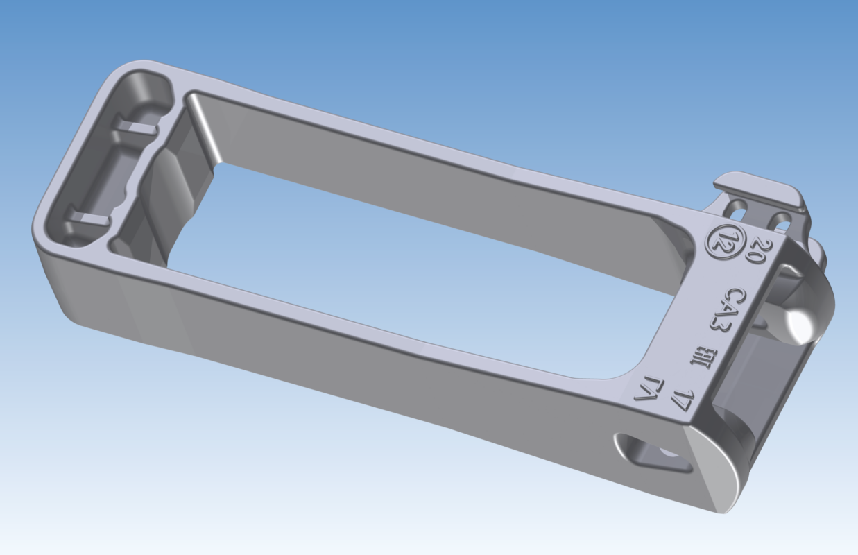 3D модель Хомут тяговый 106.00.001-2 ГОСТ 32885-2014