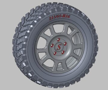 3D модель Колесо WHEEL 215/65-R16