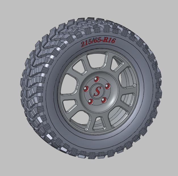 3D модель Колесо WHEEL 215/65-R16