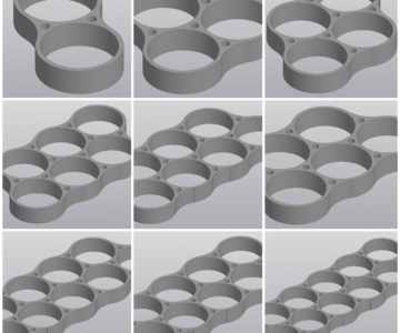 3D модель Пак Холдеров (держателей) для аккумуляторов 21700 (2-10 ячеек)