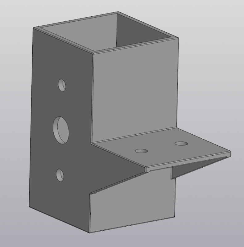 3D модель Балочный крепеж 50x50