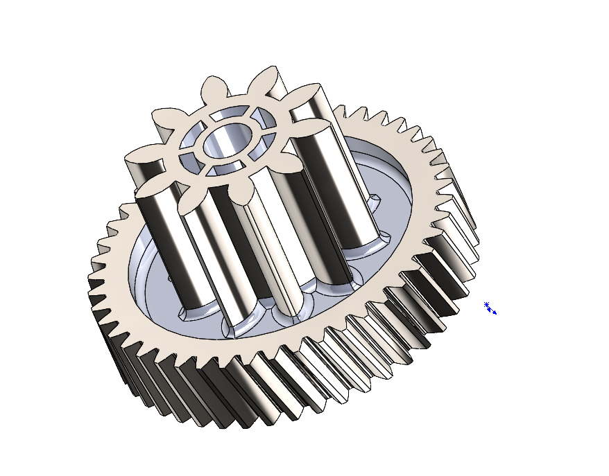 3D модель Шестерня мясорубки Bosch MFW 68660 косозубая двойная 46,4 х 27