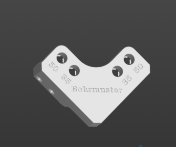 3D модель Модель для печати шаблона для сверления под евровинт