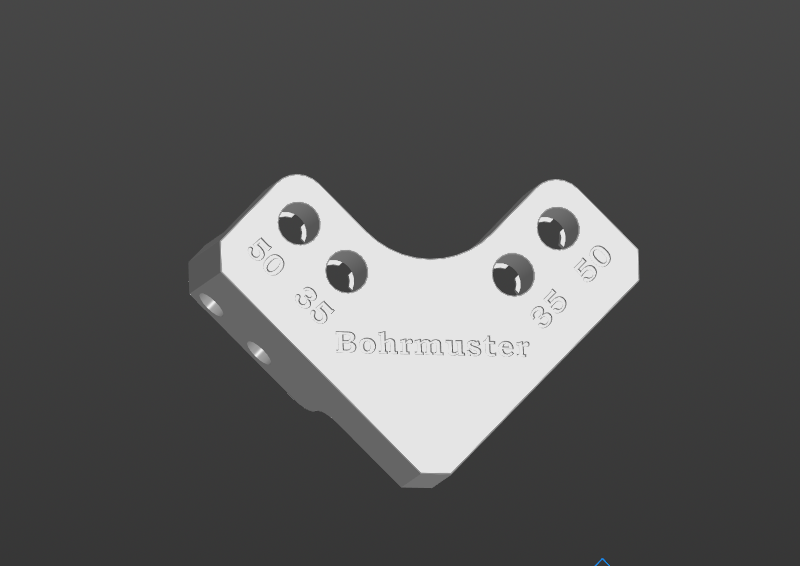 3D модель Модель для печати шаблона для сверления под евровинт