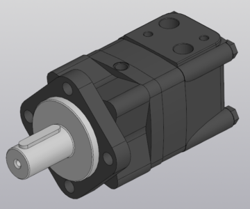 Чертеж Гидромотор МГП-125 (шпон. вал)