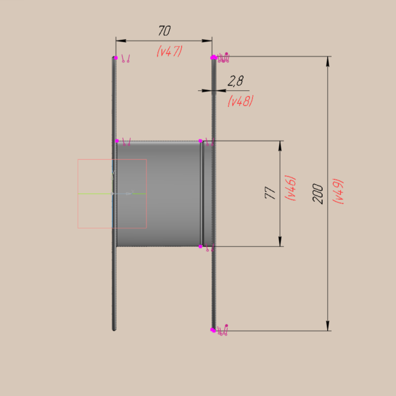 3D модель Катушка для бухт для 3д принтера разборная