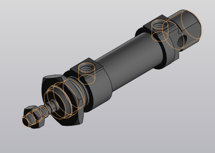 3D модель Пневмоцилиндр 94N1A16A010