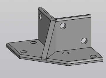 3D модель Крепеж для крепления бруса 20х20 к доске