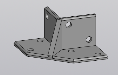 3D модель Крепеж для крепления бруса 20х20 к доске