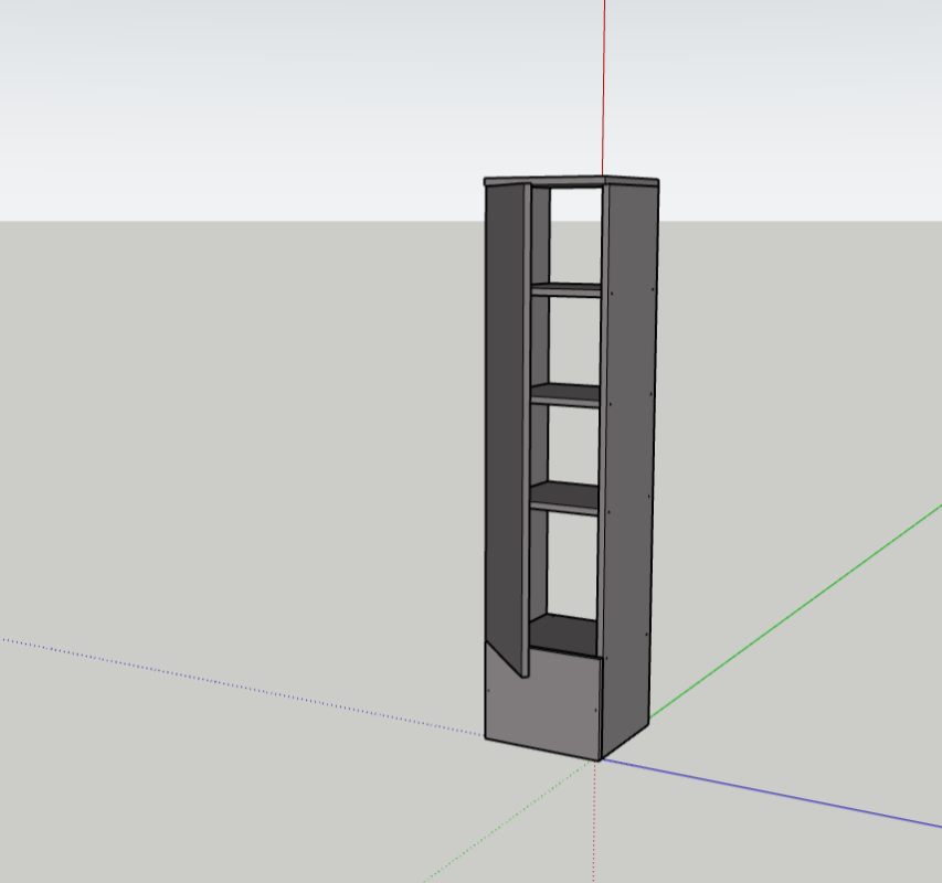 3D модель Пенал в ванну 278х268х1225
