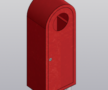 3D модель Урна с дверцей на замке
