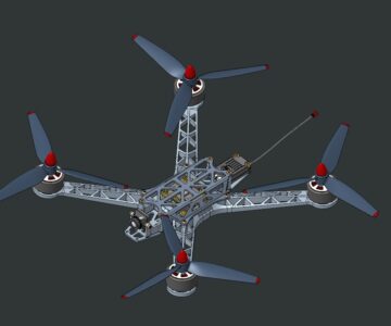 3D модель FPV Drone 7" на Х-образной раме