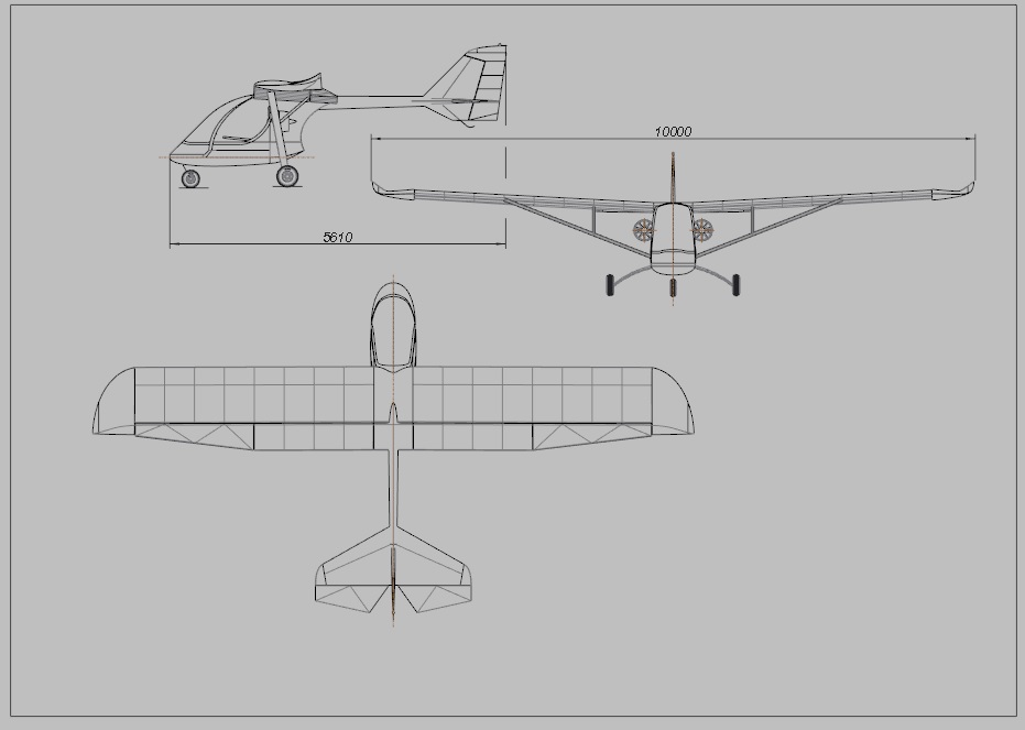 3D модель Самолет одноместый класса Ultralight