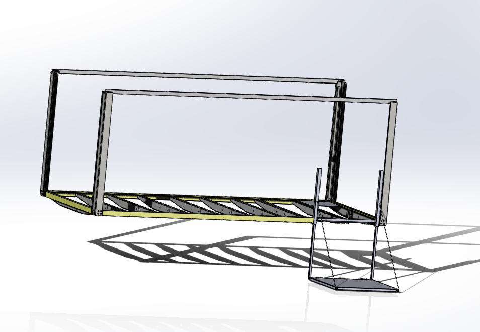 3D модель Рама бортовой надстройки