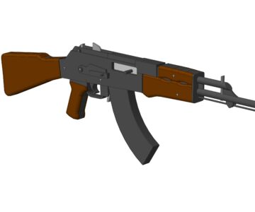 3D модель Проект резинкострела АК-47 из фанеры на ЧПУ
