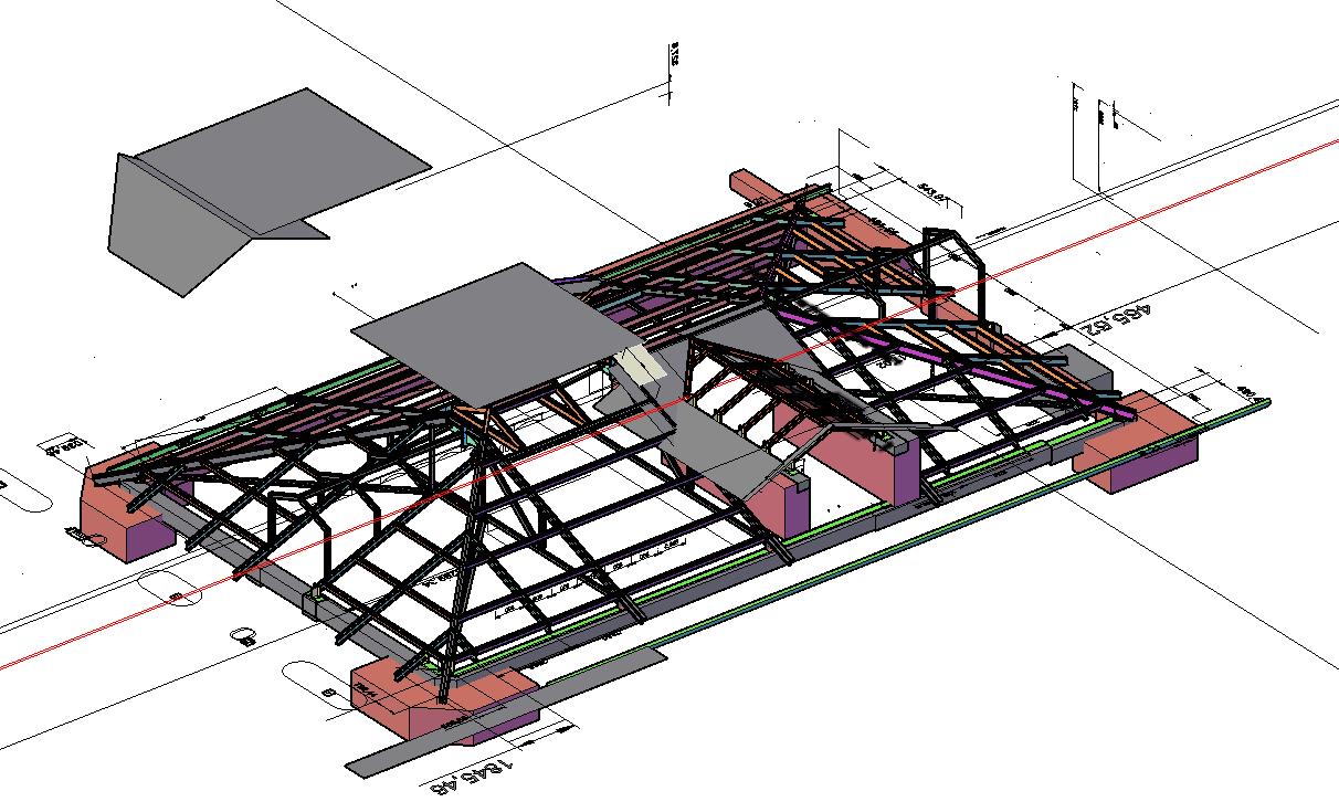 3D модель 3Д модель стропильной системы