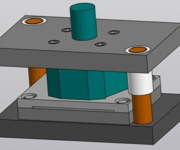 3D модель Вырубной штамп для изготовления кронштейна
