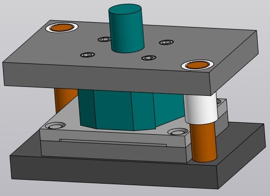 3D модель Вырубной штамп для изготовления кронштейна