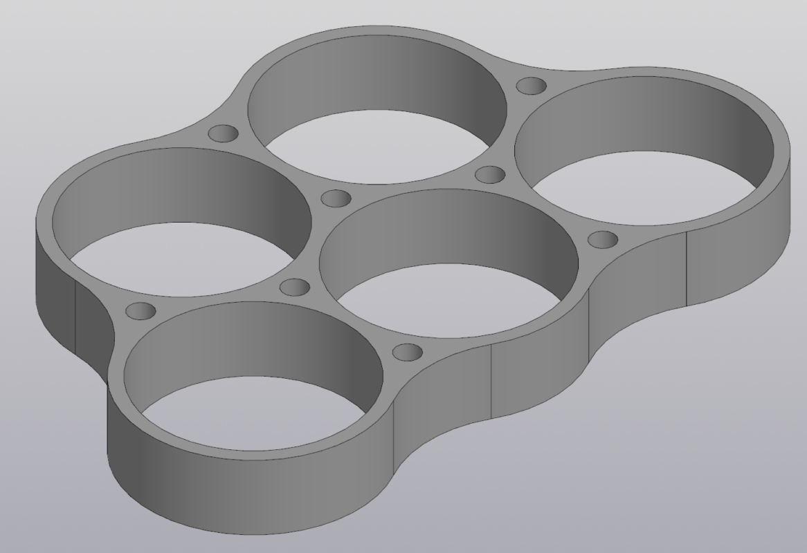 3D модель Пак Холдеров (держателей) для аккумуляторов 21700 (2-10 ячеек)