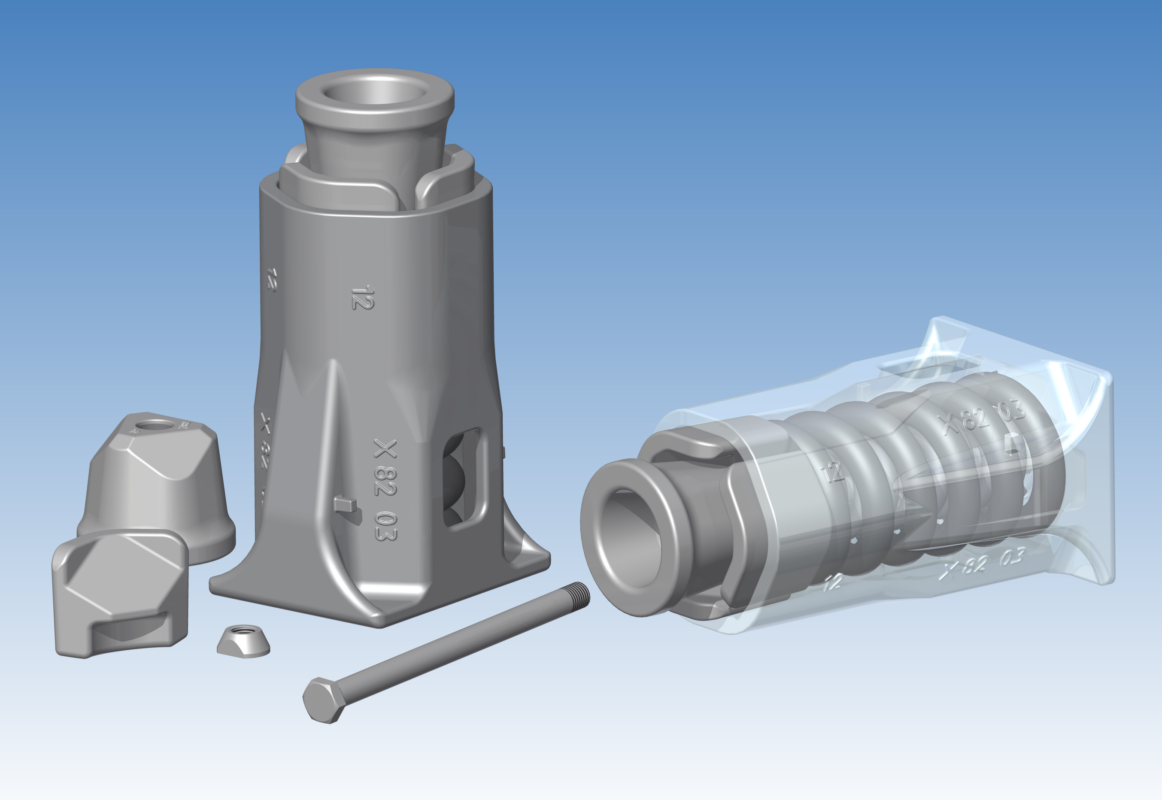 3D модель Аппарат поглощающий Ш-2-Т-110 (518.02.000-4 )