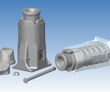 3D модель Аппарат поглощающий Ш-2-Т-110 (518.02.000-4 )