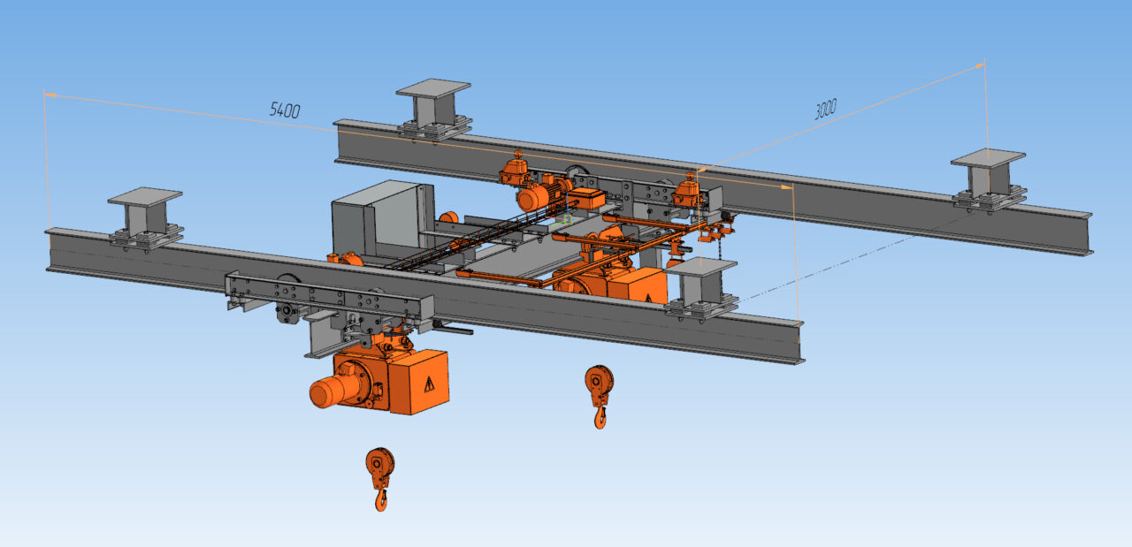 3D модель Кран электрический подвесной грузоподъемность 1 т