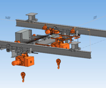3D модель Кран электрический подвесной грузоподъемность 1 т