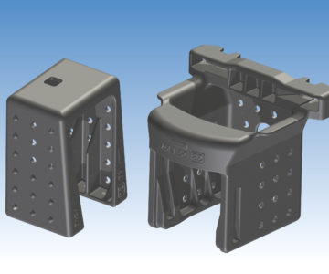 3D модель Передний и задний упоры проекта 541 для установки усиленной автосцепки СА-3М