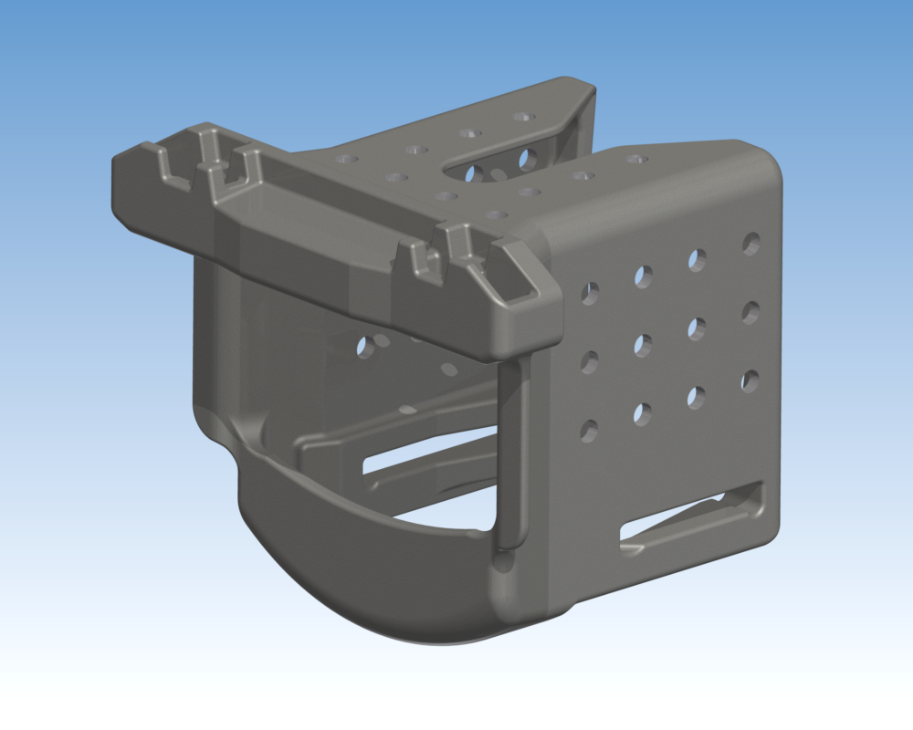 3D модель Передний и задний упоры проекта 541 для установки усиленной автосцепки СА-3М