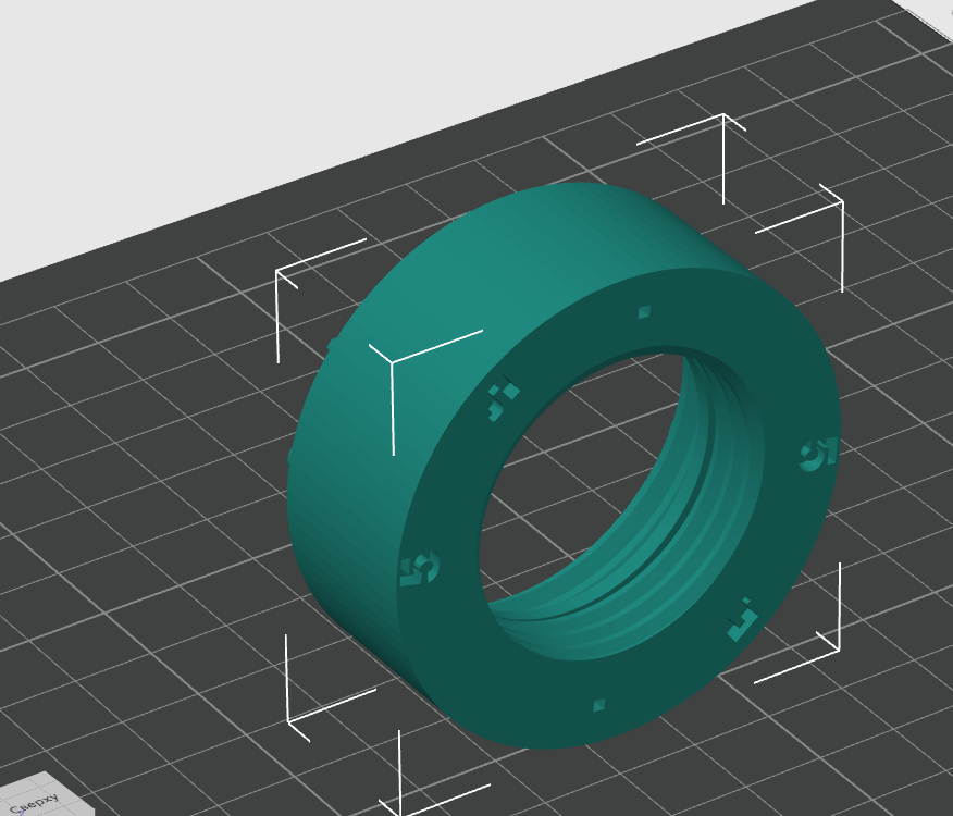 3D модель Двухсторонний переходник для помпы на бутылку 5 и 10 литров