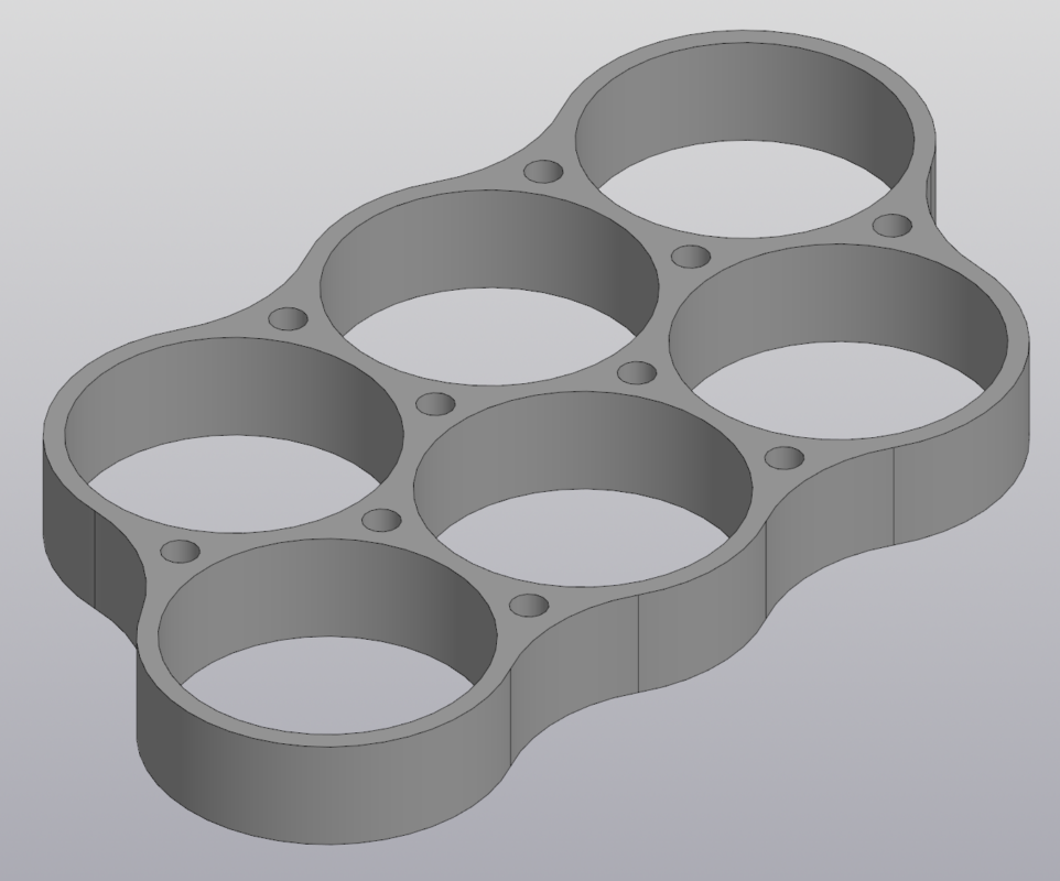 3D модель Пак Холдеров (держателей) для аккумуляторов 21700 (2-10 ячеек)