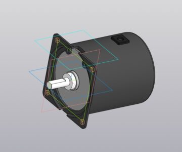 3D модель Габаритная модель мотор-редуктора 68KTYZ