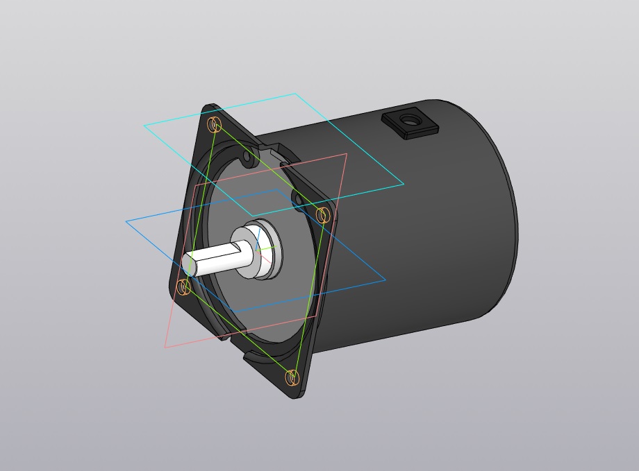 3D модель Габаритная модель мотор-редуктора 68KTYZ