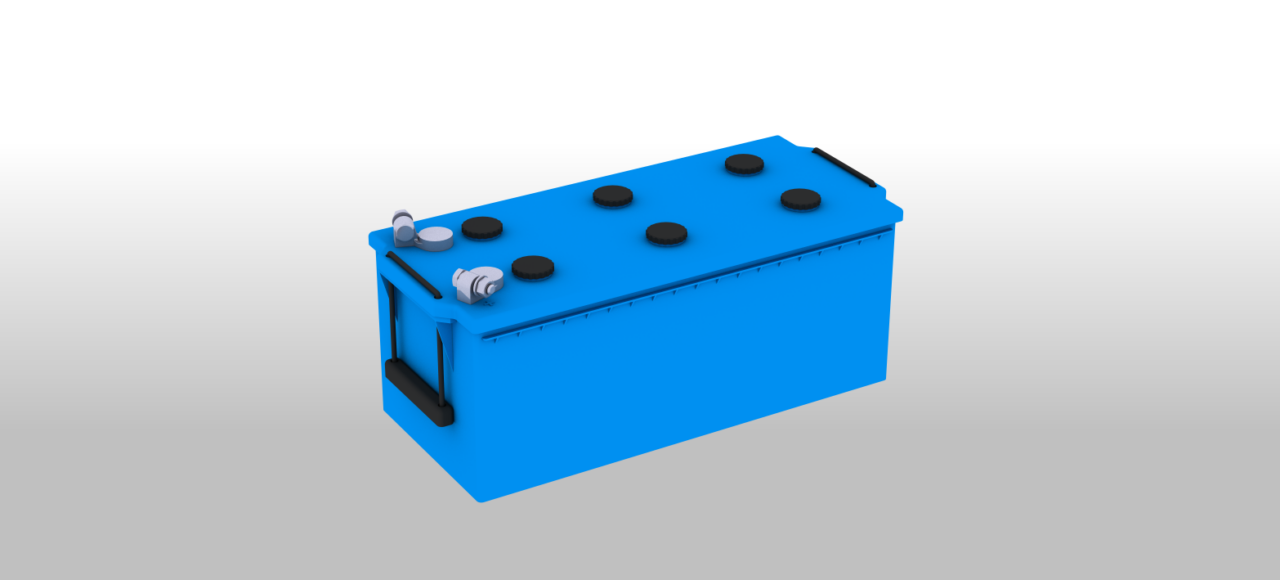 3D модель Аккумуляторная батарея 6СТ-190N